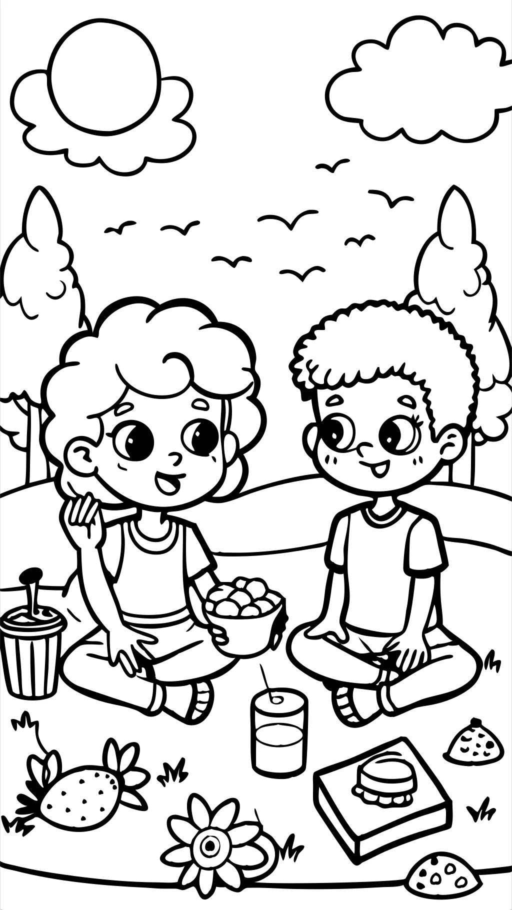 best friends coloring page